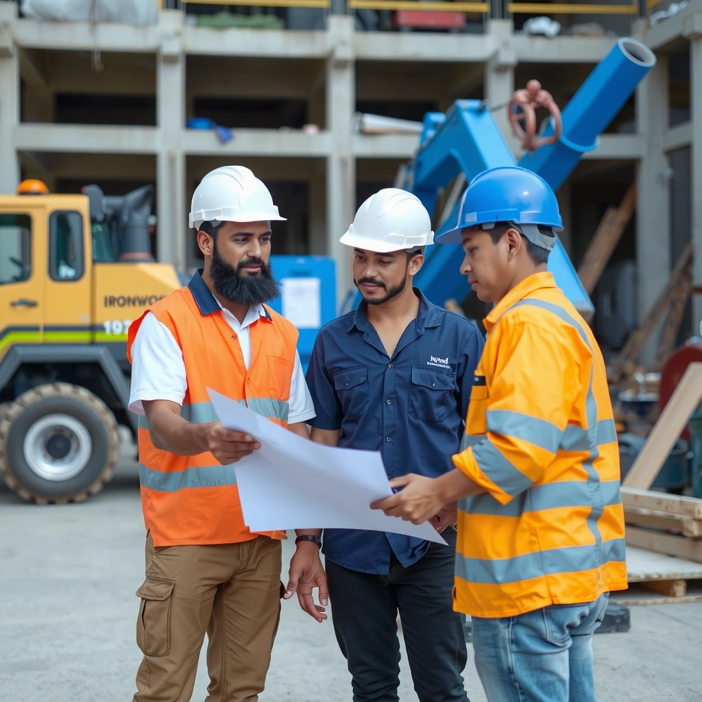 IronWorks construction team demonstrating professional project management and quality craftsmanship on a modern building site